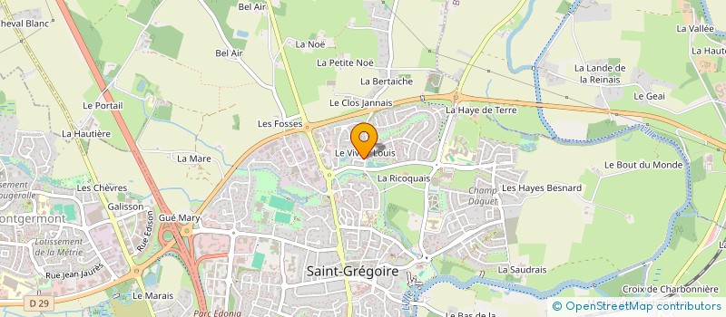 localisation de l'entreprise MADAME EMILIENNE KERE  SAINT-GREGOIRE