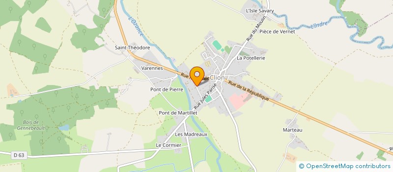 localisation de l'entreprise MADAME EMILIENNE MARTINET à CLION