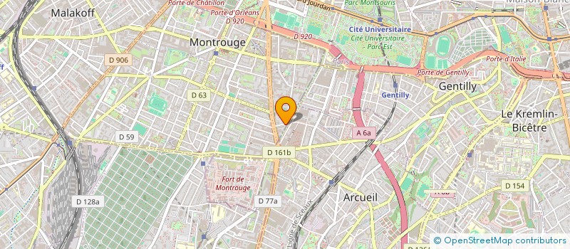 localisation de l'entreprise MADAME EMILY RUBEN  MONTROUGE