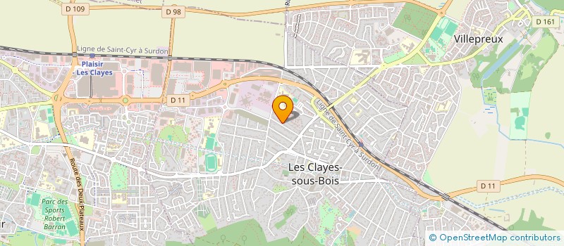 localisation de l'entreprise MADAME EMMA BERTEAU  LES CLAYES-SOUS-BOIS