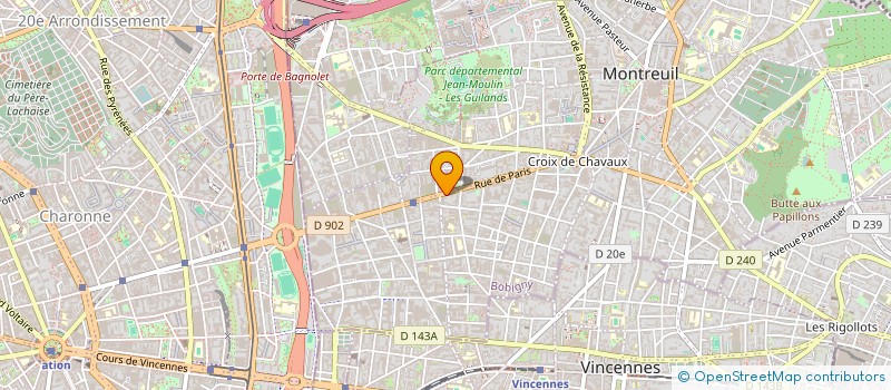 localisation de l'entreprise MADAME EMMA DAVID à MONTREUIL