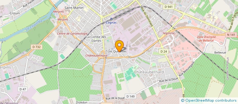 localisation de l'entreprise MADAME EMMA DOUTRELEAU à COGNAC