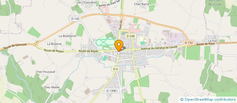 localisation de l'entreprise MADAME EMMA GONZALEZ  GEMOZAC