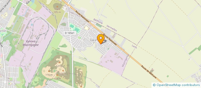 localisation de l'entreprise MADAME EMMA HULEUX  MAZINGARBE