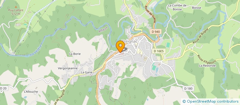 localisation de l'entreprise MADAME EMMA-JANE THOMPSON  TREIGNAC