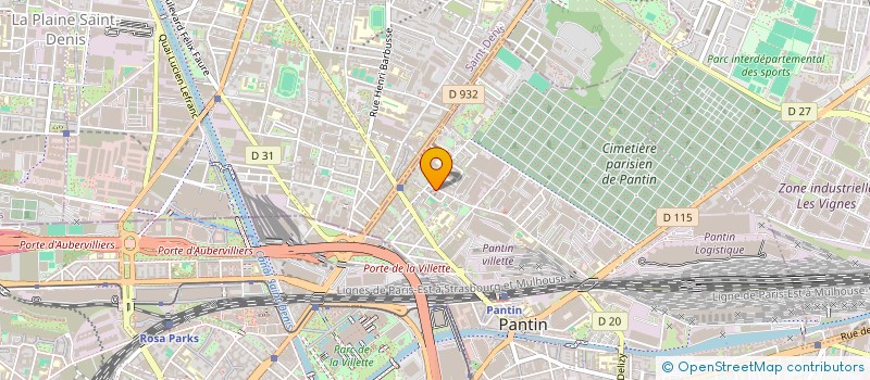 localisation de l'entreprise MADAME EMMA MCELROY  PANTIN