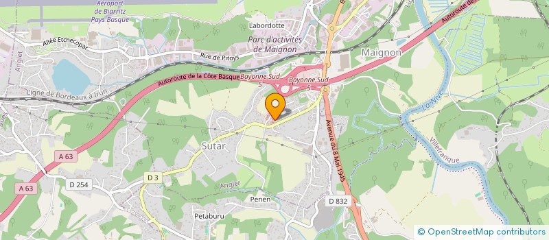 localisation de l'entreprise MADAME EMMA MESLAND  ANGLET