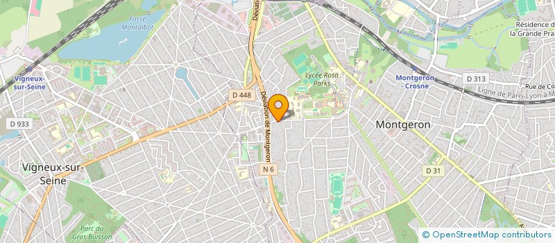 localisation de l'entreprise MADAME EMMA MOLENA  MONTGERON