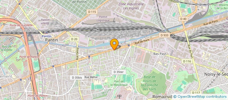 localisation de l'entreprise MADAME EMMA MONTAGNAC  PANTIN