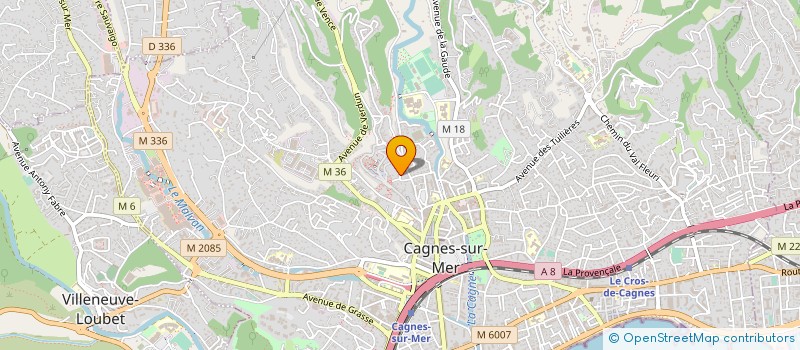 localisation de l'entreprise MADAME EMMA PERCEVAL MAXWELL  CAGNES-SUR-MER