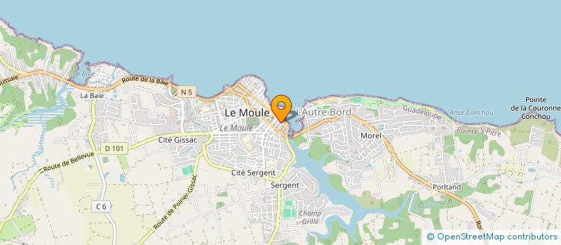 localisation de l'entreprise MADAME EMMA PIERIN à LE MOULE