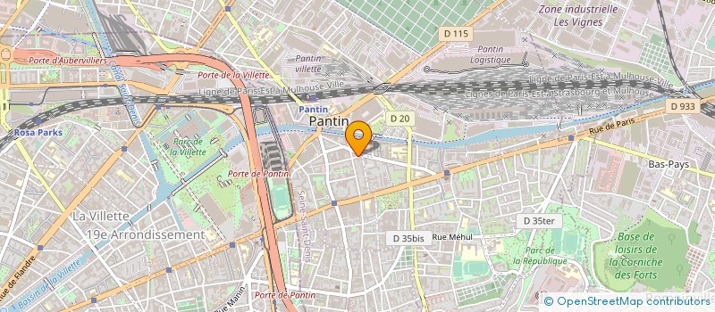 localisation de l'entreprise MADAME EMMA PINET à PANTIN