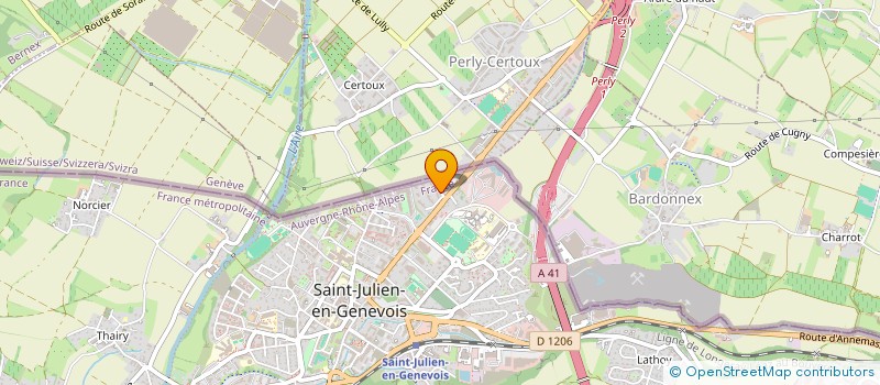 localisation de l'entreprise MADAME EMMA POUPELIN  COLLONGES-SOUS-SALEVE