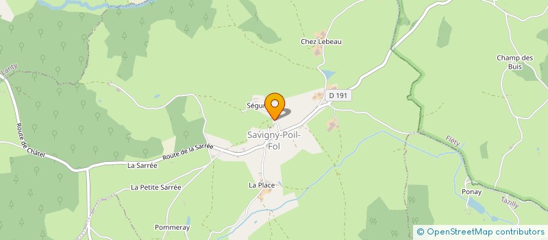localisation de l'entreprise MADAME EMMA RIGOLLET à SAVIGNY-POIL-FOL