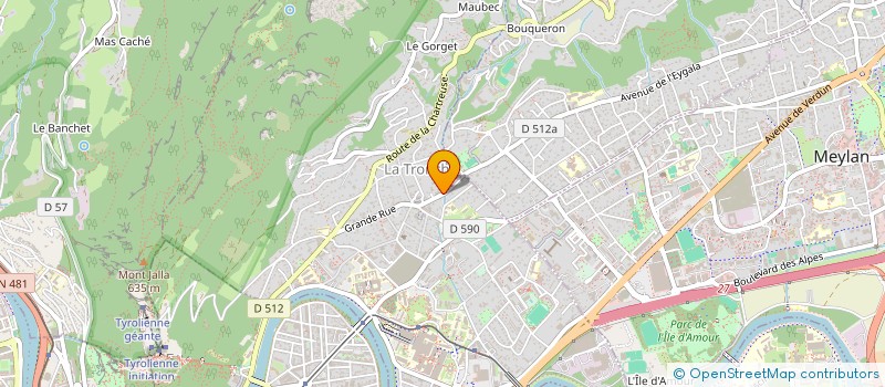 localisation de l'entreprise MADAME EMMA THEYSSET à LA TRONCHE