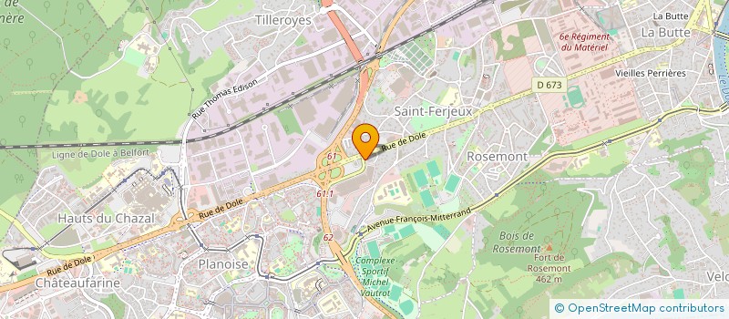 localisation de l'entreprise MADAME EMMA TISSOT  BESANCON