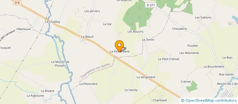 localisation de l'entreprise MADAME EMMA WHITLOCK à CHAMPEAUX SUR SARTHE