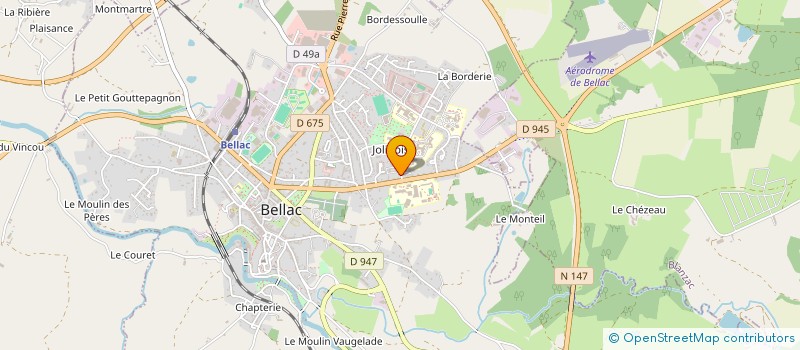 localisation de l'entreprise MADAME EMMANUELLE ALEXANDRE  BELLAC