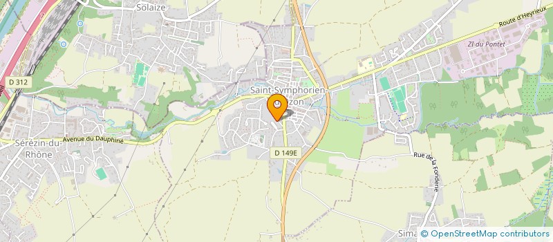 localisation de l'entreprise MADAME EMMANUELLE BERGERON à SAINT-SYMPHORIEN-D'OZON