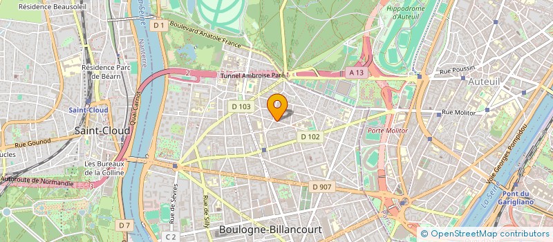 localisation de l'entreprise MADAME EMMANUELLE CLERET à BOULOGNE-BILLANCOURT