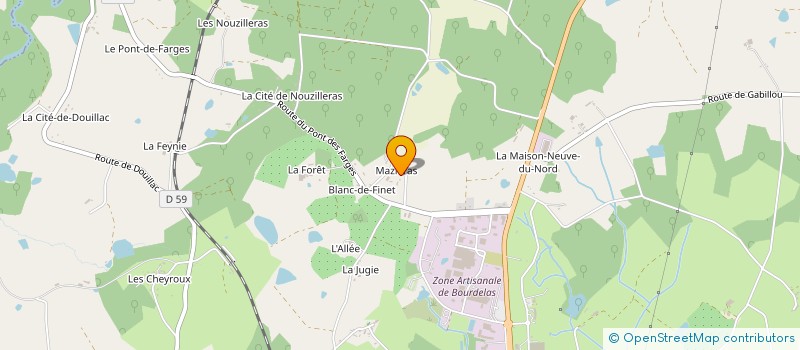 localisation de l'entreprise MADAME EMMANUELLE COUDERT à ST YRIEIX LA PERCHE