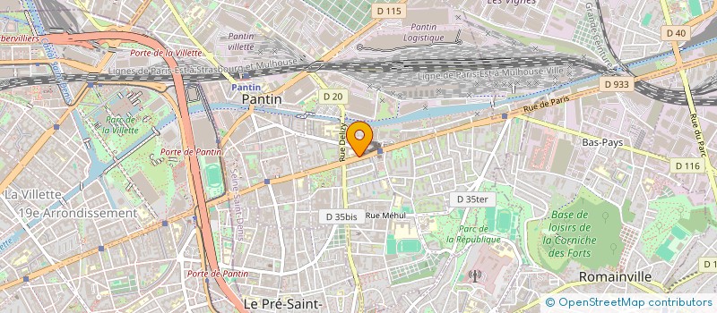 localisation de l'entreprise MADAME EMMANUELLE DESCRAQUES  PANTIN