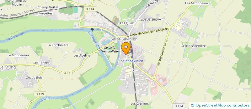 localisation de l'entreprise MADAME EMMANUELLE DUFOUR  SAINT-SAVINIEN