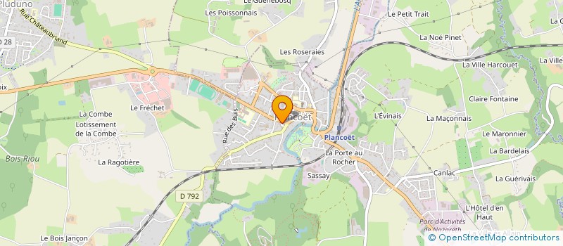 localisation de l'entreprise MADAME EMMANUELLE ENJALVIN  PLANCOET