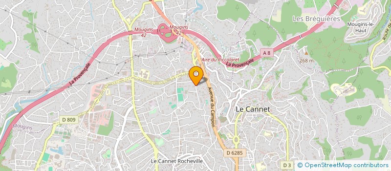 localisation de l'entreprise MADAME EMMANUELLE FERNANDEZ à LE CANNET