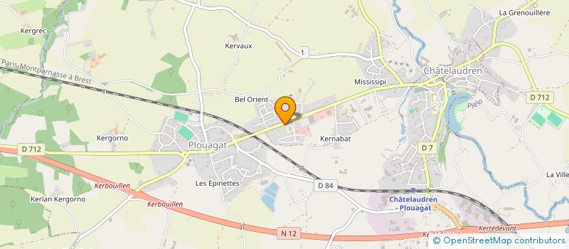 localisation de l'entreprise MADAME EMMANUELLE HENRY  CHATELAUDREN-PLOUAGAT