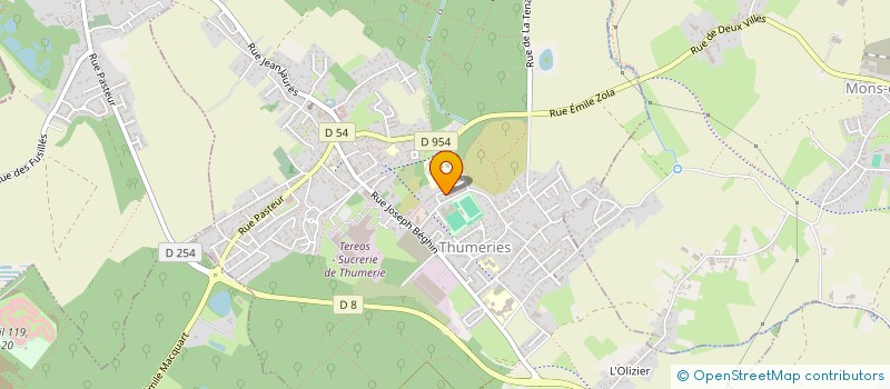 localisation de l'entreprise MADAME EMMANUELLE HINDRYCKX  THUMERIES