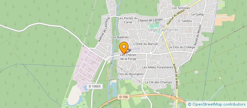 localisation de l'entreprise MADAME EMMANUELLE LAFAYE  LEGE-CAP-FERRET