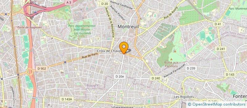localisation de l'entreprise MADAME EMMANUELLE LE CHEVALLIER à MONTREUIL