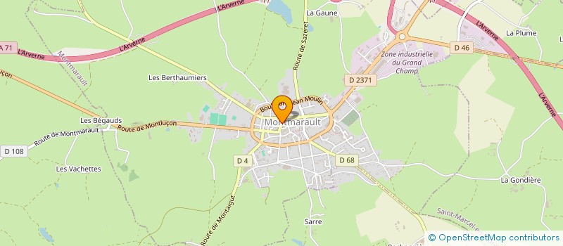 localisation de l'entreprise MADAME EMMANUELLE MARRE à MONTMARAULT