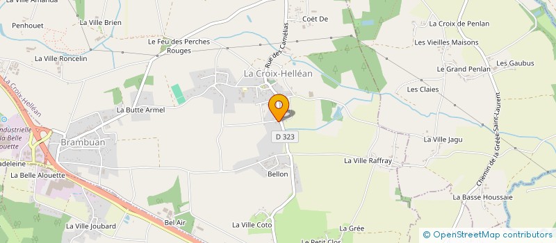 localisation de l'entreprise MADAME EMMANUELLE MARTIN  LA CROIX-HELLEAN