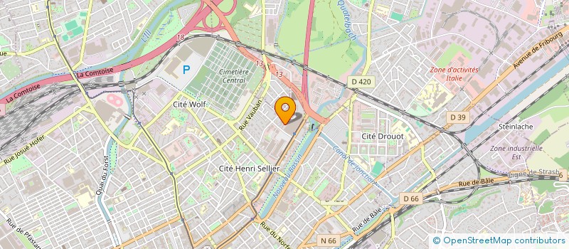 localisation de l'entreprise MADAME EMMANUELLE MASSE  MULHOUSE