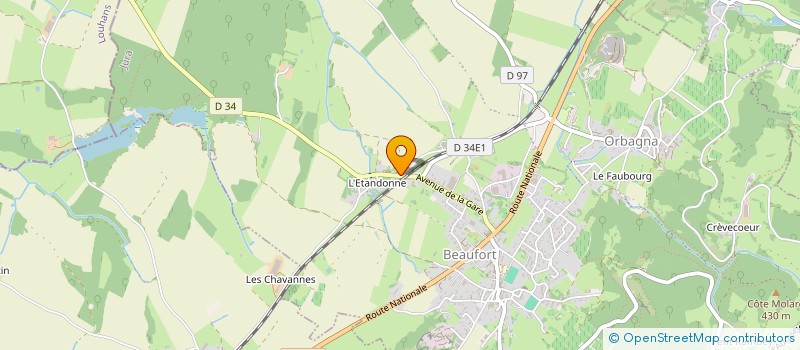 localisation de l'entreprise MADAME EMMANUELLE OUBIBET  BEAUFORT-ORBAGNA