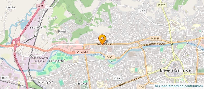 localisation de l'entreprise MADAME EMMANUELLE QUENEL  BRIVE-LA-GAILLARDE