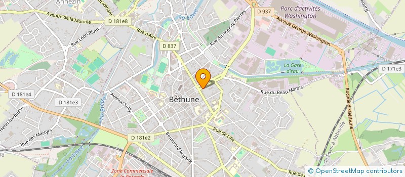 localisation de l'entreprise MADAME EMMANUELLE REGRIN  BETHUNE