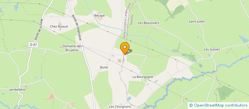 localisation de l'entreprise MADAME EMMANUELLE REY à SAINT-FORGEUX-LESPINASSE