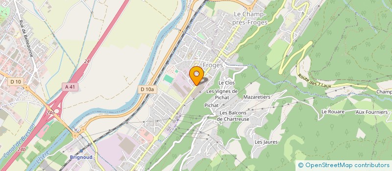 localisation de l'entreprise MADAME EMMANUELLE VEUJOZ  FROGES