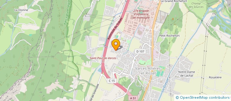 localisation de l'entreprise MADAME EMMELINE BOULLOUD à VARCES-ALLIERES-ET-RISSET