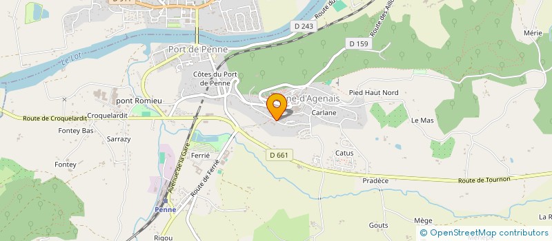 localisation de l'entreprise MADAME EMMELINE HUGOT à PENNE-D'AGENAIS