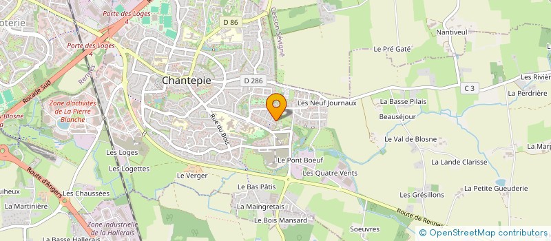 localisation de l'entreprise MADAME ENOLA LOHIER DINE  CHANTEPIE