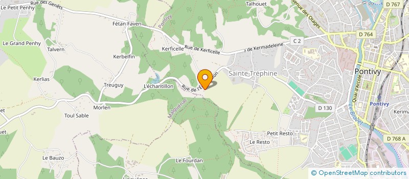 localisation de l'entreprise MADAME ERELL BELLEC  PONTIVY