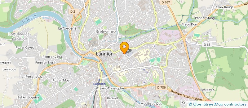 localisation de l'entreprise MADAME ERELL COCHARD  LANNION