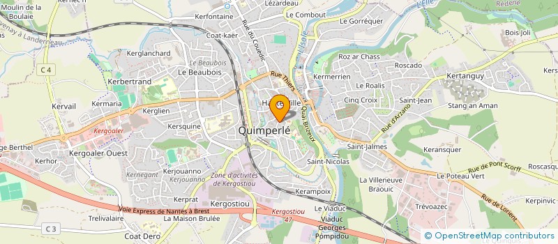 localisation de l'entreprise MADAME ERELL MARIE KATHLEEN MARION  QUIMPERLE