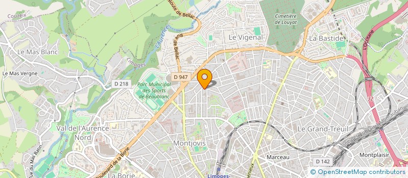 localisation de l'entreprise MADAME ERIC JAUNEZ à LIMOGES