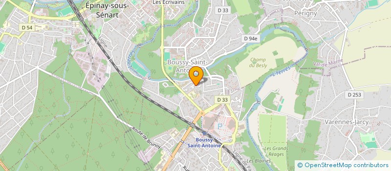 localisation de l'entreprise MADAME ERIKA HUBERT  BOUSSY-SAINT-ANTOINE