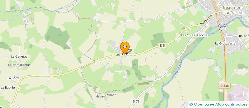 localisation de l'entreprise MADAME ERIKA LECANELIER  BEAUMONT-SUR-SARTHE